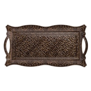 ถาดเสิร์ฟอาหารสไตล์วินเทจทำจากทองแดงทรงสี่เหลี่ยมผืนผ้า - Product Image 1