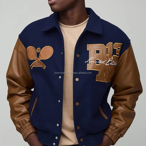Custom Hip Hop Streetwear Plus Size Letterman <b>Jacket</b> Custom Men's <b>Jackets</b> With logo Embroidered Vintage - Product Image 1