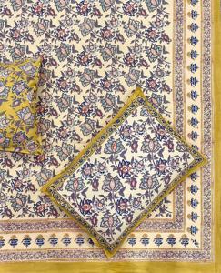 Designer Cotton Double <b>Bed</b> Sheet Set | Long Lasting Colours | Comfortable & Stylish Bedroom Look - Product Image 5