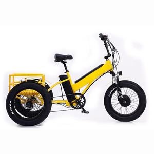 ราคาใหม่สำหรับจักรยานไฟฟ้าสามล้อแบบยางใหญ่ 24 นิ้ว คุณภาพดั้งเดิม ใหม่เอี่ยม 500W 48V แบตเตอรี่ลิเธียม โครงเหล็กคาร์บอนสูง 7 สปีด - Product Image 6