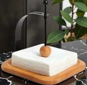 Porte-serviettes en bois au look artisanal avec un design minimaliste moderne pour la salle à manger quotidienne et l'organisation de la table en provenance d'Inde - Product Image 6