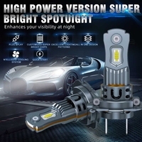 Mini Style Voiture Led Ampoule 70W Sans Fil Auto Lampe 9005 9006 9012 880 881 H1 H3 H7 H11 H4 Led Phare Ampoules