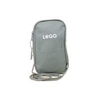 Elegante Bolso Mensajero Gris Personalizado Unisex España, Cierre de Cremallera, Material RPET, para Llevar el Teléfono, Regalos Corporativos