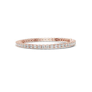 6.37 CT Lab Diamond Tennis <b>Bracelet</b> Round Brilliant Cut 10KT, 14KT, 18KT Gold & 925 Silver Rose, Yellow, White Gold - Product Image 6