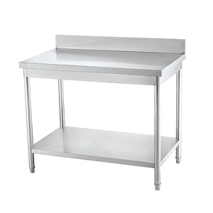 Easy Clean Stainless Steel Work Table 201 304 Material <strong>Restaurant</strong> Workbench Commercial Kitchen Prep Station Heavy Duty - Product Image 2