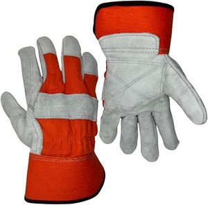 Gants de travail en cuir de vachette pleine fleur pour hommes, blancs, pour la conduite, la construction industrielle, 10 pouces, en cuir de vachette, pour jardinage, sécurité - Product Image 1