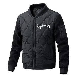 Chaqueta Casual de Forro Polar para Hombre, Otoño Invierno, Sólida, Cortavientos, Ajuste Holgado, Poliéster/Nailon, Cierre de Cremallera, Cuello Alto, Tela de Lona - Product Image 3