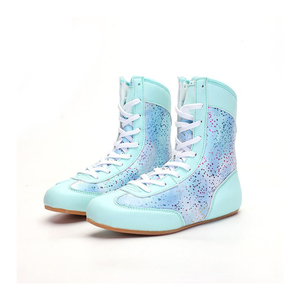 Chaussures de boxe personnalisées professionnelles de haute qualité fabriquées en usine, bottes de lutte confortables et durables, vente à chaud - Product Image 2