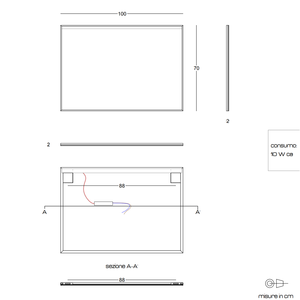 Espejo LED Ecológico de 100x70 con Banda de Retroiluminación - Product Image 6