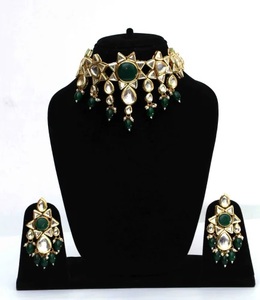 Indian Manufacturer's Ethnic Kundan Choker Necklace <b>Mother</b> <b>Pearl</b> Multi-Color Gold Plating Wedding Party Fashion Stainless Steel - Product Image 1