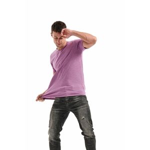 Top qualité bas prix haute qualité col rond Polyester coton conception personnalisée hommes pas cher Sublimation t-shirts matériau solide - Product Image 5