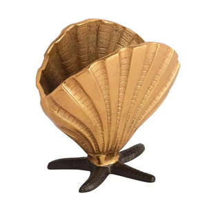 แจกันดอกไม้อลูมิเนียมคุณภาพสูง ดีไซน์ทองเหลือง งานโลหะอินเดีย ของตกแต่งบ้าน ขายส่งจากโรงงานโดยตรง ราคาดีที่สุด - Product Image 6