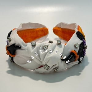 Diadema con cuentas de calabaza negra y naranja hecha a mano al por mayor, accesorio festivo para el cabello para fiestas y eventos de Halloween - Product Image 2