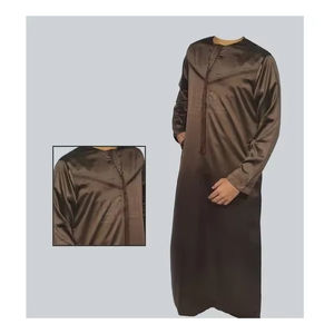 Premium Grade Omani <b>Thobe</b> <b>for</b> Adults Long Sleeve Breathable Cotton Traditional Muslim Clothing Exported Traditional Muslim - Product Image 2