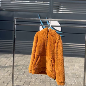 Sudadera con Capucha Extra Grande de Felpa Sherpa Informal, 100% Algodón, Sudadera con Capucha Cálida de Invierno, Sudadera Deportiva con Cremallera y Logotipo Personalizado - Product Image 1