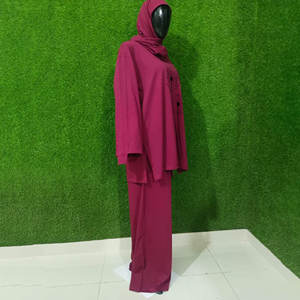 Vente en gros de maillots de bain islamiques pour femmes en petite quantité, taille plus, couvrant entièrement le corps, avec imprimé animal, ensemble 2 pièces, imperméable - Product Image 3