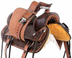 Selle de Cheval Western Anglaise de Course en Cuir Véritable Haut de Gamme Faite à la Main, Durable et Confortable, en Bois et Plastique, Vente en Gros - Product Image 4