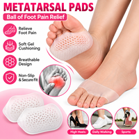 Coussinets métatarsiens en gel de silicone Melenlt, coussinets souples pour l'avant-pied, soulagement de la douleur au plant des pieds pour femmes et hommes, chaussures
