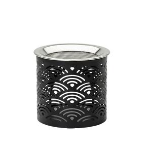 Black And Gold Cutwork Metal <b>Oil</b> <b>Burner</b> With Wooden Base 9 Cm Decorative Tealight Candle Holder Aromatherapy <b>Oil</b> Warmer Handmade - Product Image 3