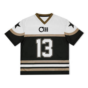 Camiseta Retro Personalizada de Fútbol Americano, Corte Cuadrado, Transpirable, de Manga Corta, Estilo Urbano, con Estampado por Transferencia de Calor - Product Image 3