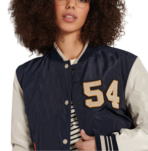 Chaqueta Universitaria de Lona con Rayas Invernales, Personalizable con Bordado e Impresión, para Equipos de Béisbol, Color Personalizado, Impermeable - Product Image 6