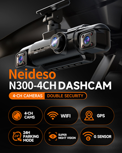 กล้องติดรถยนต์ 4CH Dash <span class=keywords><strong>Cam</strong></span> 1080P รุ่นมินิ 4 ช่องทาง บันทึกภาพด้านหน้า 24 ชม. พร้อมกล้องมองหลังสำหรับรถยนต์ มีระบบมองเห็นในเวลากลางคืนในตัว พร้อม GPS และ WiFi - Product Image 4