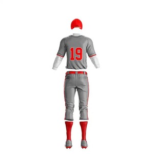 Factory Wear Unique Quality OEM Custom 100% Polyester Quick Dry Anti-Bacterial Breathable Baseball Uniform Set Softball - Product Image 4