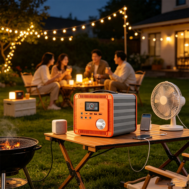 500 Watts Portable Power Station, High Capacity Solar Generator with LiFePO4 Battery for Home Backup and Outdoor Use