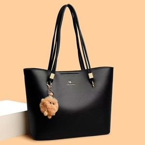 New Fashionable Retro Lady's Daily Commuter <b>Large</b> Capacity <b>Shoulder</b> <b>Bag</b> All Seasons PU <b>ZIP</b> Closure - Product Image 1