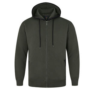 Sweat à capuche zippé personnalisé surdimensionné 500 400gsm coton lourd fermeture éclair complète et impression bouffante pour l'hiver - Product Image 1