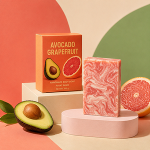 Savon Solide Corps Artisanal Hydratant à l'Avocat et au Pamplemousse, Extrait Naturel de Fruits, Nettoyant pour le Bain, Vente en Gros Fabricant - Product Image 2