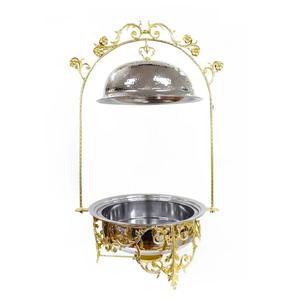 Hand Engraved Design <b>Buffet</b> Ware <b>Food</b> <b>Warmer</b> Chafing Dish Metal Chafing Dish With Burner Stand Decorative Chafing Dish - Product Image 3