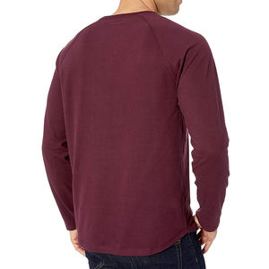 T-shirts à manches longues décontractés pour hommes, coupe régulière, chemises de performance musculaire, 100% polyester-coton, séchage rapide, respirant - Product Image 6