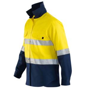 Último diseño de alta visibilidad de punto ropa de trabajo camisa de seguridad para hombres 100% algodón manga corta antiarrugas transpirable - Product Image 2