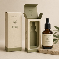 Emballage personnalisé de produits de beauté, boîte en papier pour lotion, huile essentielle, sérum, emballage cosmétique, boîte d'emballage pour soins de la peau