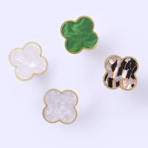 Tiradores de Muebles de Resina Ecológicos con Forma de Flor, Perilla de un Solo Orificio para Cajones de Gabinete de Cocina - Product Image 1