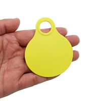 Identification des animaux Collier en plastique Etiquette ronde Bétail de ferme Bétail Animaux de toutes tailles disponibles Etiquettes d'écriture et de couleur personnalisables
