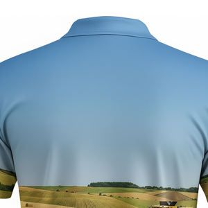 Chemises pour hommes en polyester 100% pour l'agriculture, impression intégrale, boutons, style sportif, séchage rapide, respirant, vente en gros - Product Image 4
