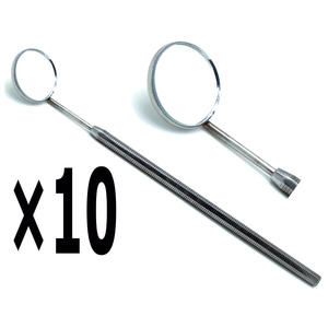 10 Espejo de examen dental 5 Mango Octágono de diagnóstico Instrumentos Premium - Product Image 1