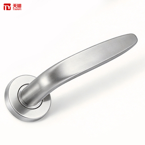 Tianyi Streamlined Curved <b>Lock</b> Lever Handle Satin Finish Wardrobe <b>Cabinet</b> Closet Drawer Security Hardware Supply - Product Image 1