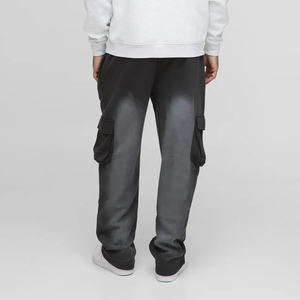 Alta calidad 100% algodón 300 GSM ligero Sunfade lavado pantalones de chándal holgados logotipo impreso personalizado pierna recta pantalones de chándal holgados - Product Image 2