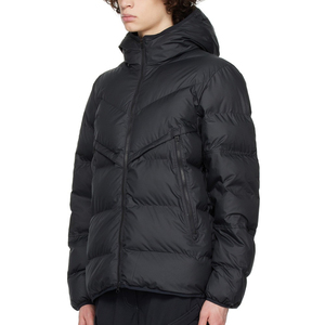 Veste matelassée élégante pour homme avec logo personnalisé, col montant, coupe-vent, respirante, en toile, fermeture éclair, tricotée, grande taille, pour l'hiver - Product Image 3