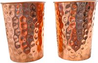 Tasses à Moscow Mule en verre de style classique en cuivre martelé pour les bienfaits ayurvédiques, utilisation pour les fêtes, 250/350/450 ml