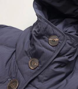 Chaqueta de plumón de poliéster teñida en caliente, estilo vintage, azul oscuro y marrón, con diseño de rombos acolchados, para mujer, nueva colección de invierno. - Product Image 6