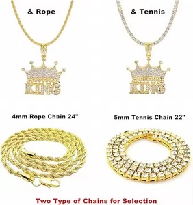 Collar con colgante de moissanita ostentosa con nombre personalizado, colgante de moissanita sólida con diamantes brillantes de oro macizo de hip hop, colgantes de moda - Product Image 4