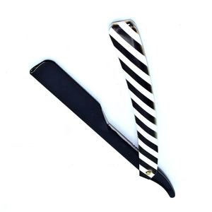 Rasoir de sécurité jetable de qualité supérieure rasoir manuel pliable en acier inoxydable à rayures noires et blanches - Product Image 2