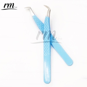 Pinzas de Punta pulida plateada RMI y agarre de pinzas con recubrimiento en polvo azul cielo personalizado Punto de volumen de arranque de 45/65/90 grados - Product Image 2