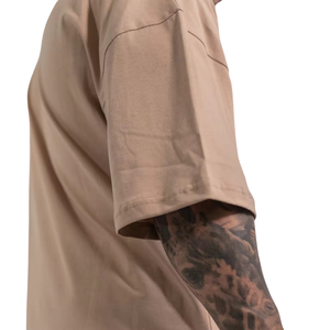 Camiseta estampada de gran tamaño de verano para hombre 100% algodón ajuste suelto estilo hombro caído logotipo personalizado Camiseta holgada - Product Image 5