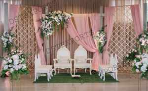 Boda hindú Mandap Vedi Silla de diseño a precios al por mayor Gujarati Ceremonia de matrimonio Mandap Sillas deslumbrantes sillas de boda conjunto - Product Image 5