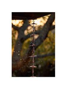 Chaîne de pluie suspendue élégante pour gouttière de toit, chaîne de drainage décorative en métal - Product Image 4